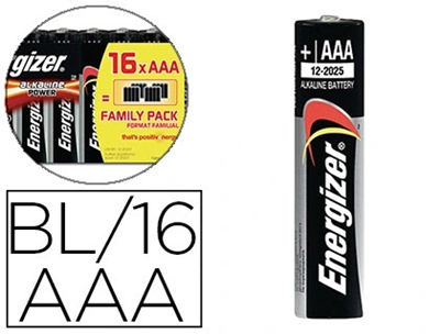 ENERGIZER - pack familiale 16 piles AAA