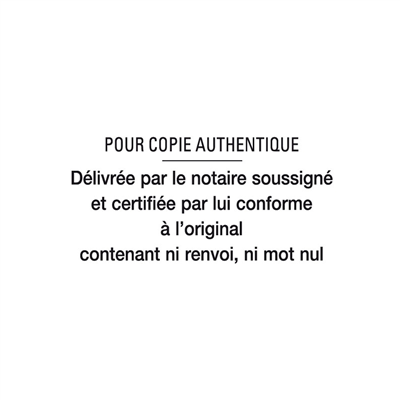 Tampon Certification Copie Authentique - C25 4928