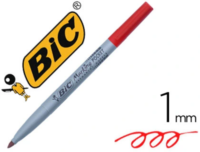 BIC® Marqueur permanent pointe fine rouge - M13773