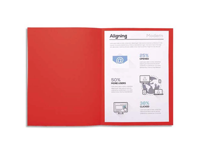 EXACOMPTA - lot de 100 chemises forever carte recyclée 220g rouge - M77043