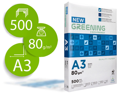 GREENING - Ramette 500 feuilles A3 blanc