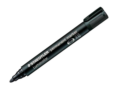 STAEDTLER - Lot de 10 Marqueur lumicolor ogive noir