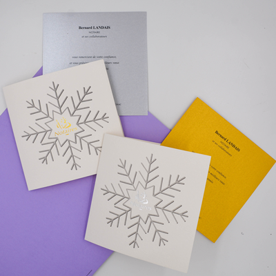Carte de voeux Grand flocon