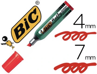 BIC® Marqueur permanent onyx standard rouge M11404
