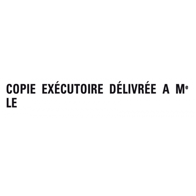 Tampon Copie Exécutoire - C28 4918