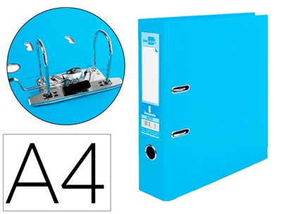 LIDERPAPEL - Classeur à levier - bleu ciel M79690