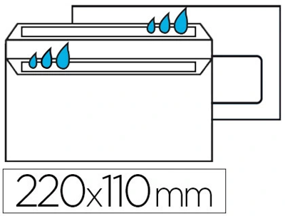 Boite de 500 enveloppes économique avec fenêtre 110x220