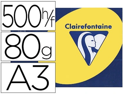 CLAIREFONTAINE- papier A3 couleur trophée Jaune soleil - M38875