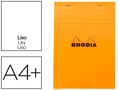 RHODIA - Bloc-notes A4+ 80 feuilles détachables